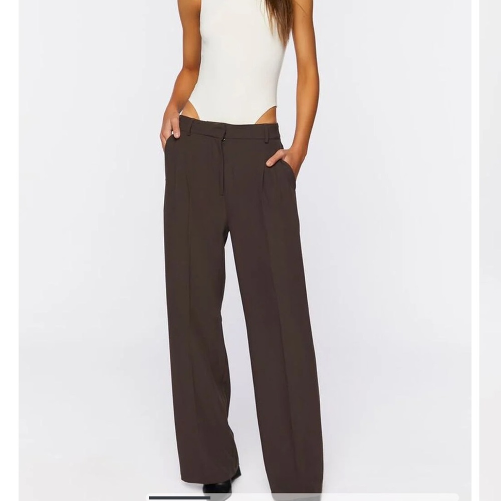 Relaxed high rise crepe pants